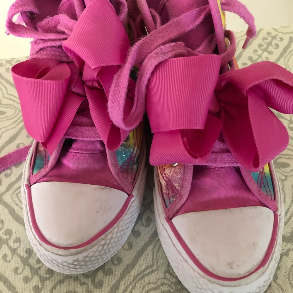 Pink Jojo Siwa high top sneakers